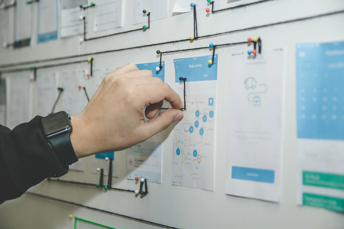 UX dashboard mockup and tech planning