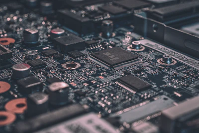 Tech circuit board close-up